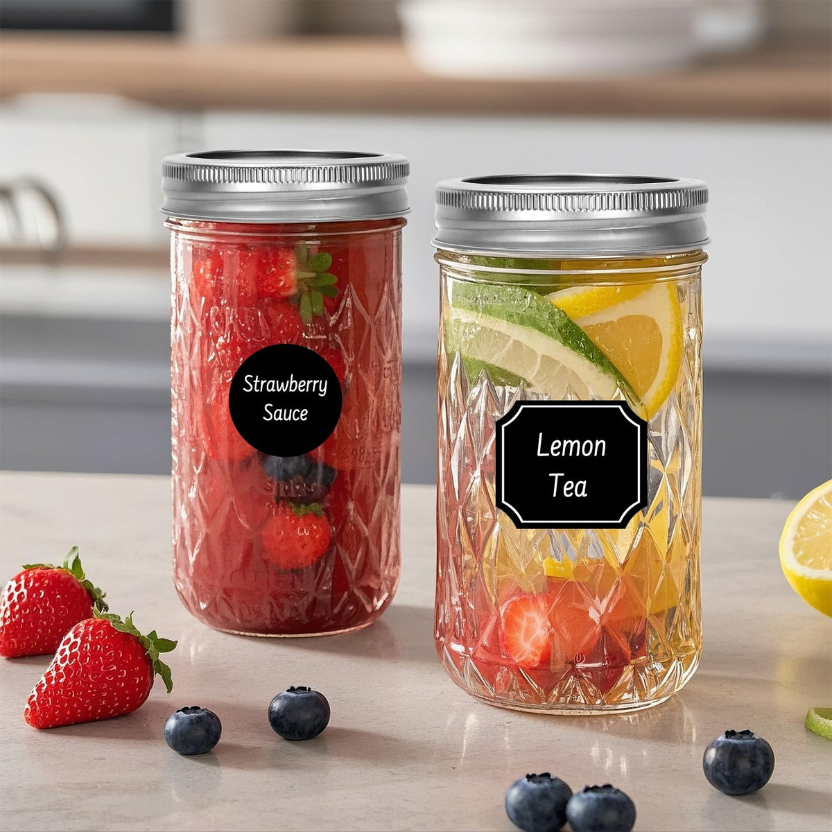 12 oz Regular Mouth Glass Mason Jar 20 Pack F2508
