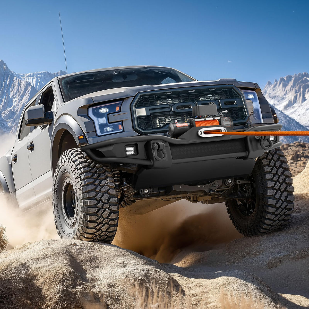 13,500 lb 12V DC Electric Truck Winch with Synthetic Rope V75312