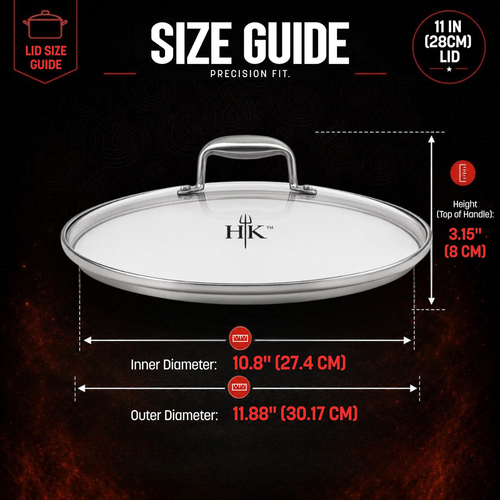 11-Inch Tempered Glass Lid O743