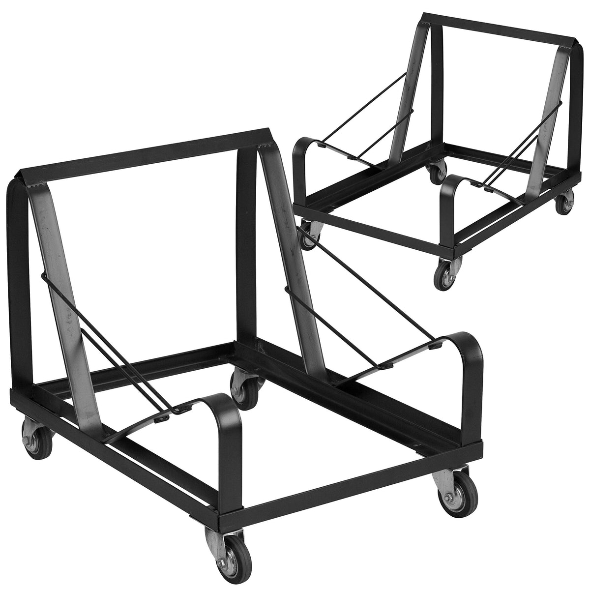 Black Steel Stack Chair Dolly 2-Pack M655