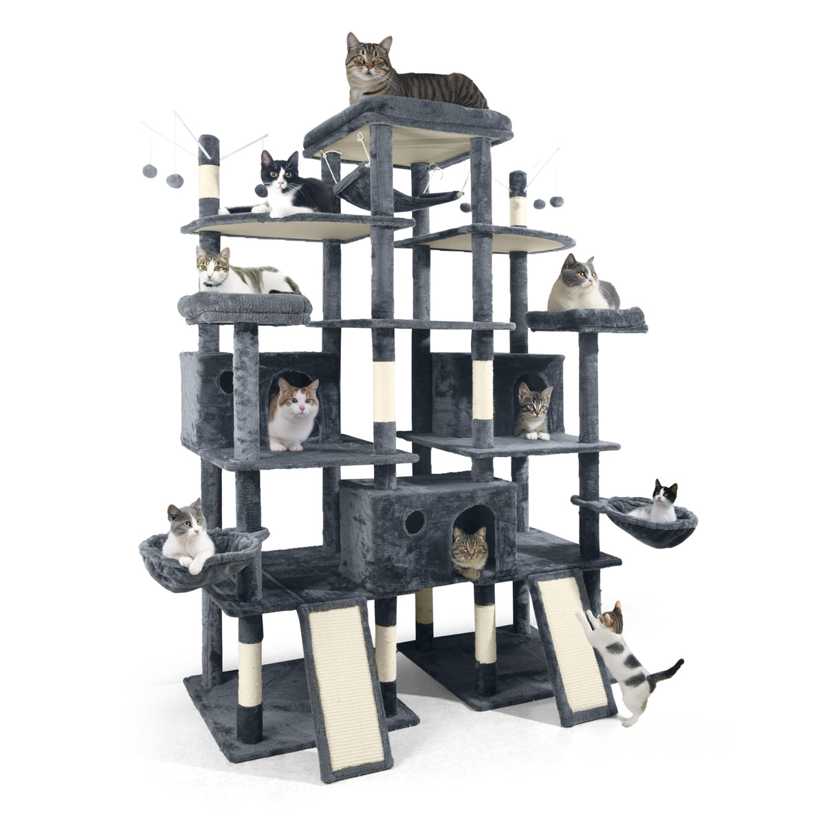 Extra Large 80-Inch Tall Cat Tree with Scratching Posts L5447