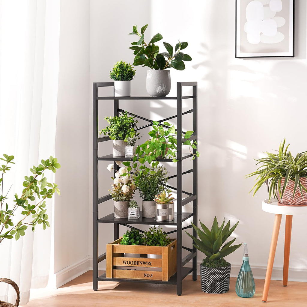 4 Tier Metal Wood Bookshelf I9366