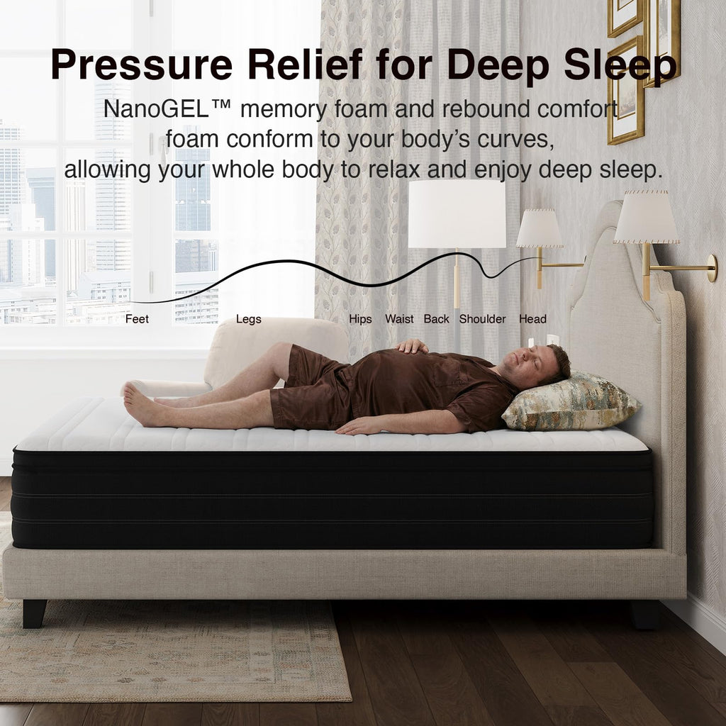 Queen 12 Inch Cooling Hybrid Mattress V461