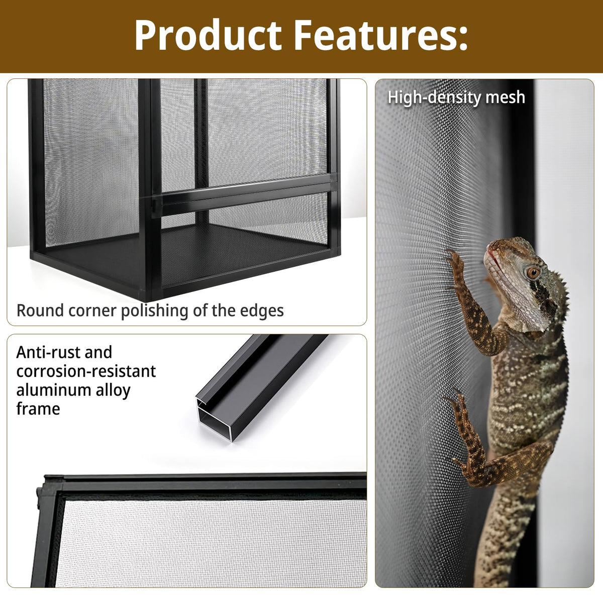33 Gallon Open-Air Mesh Reptile Terrarium Cage D43860