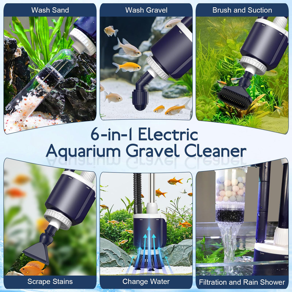 600 GPH Aquarium Gravel Cleaner Fish Tank Vacuum L503427