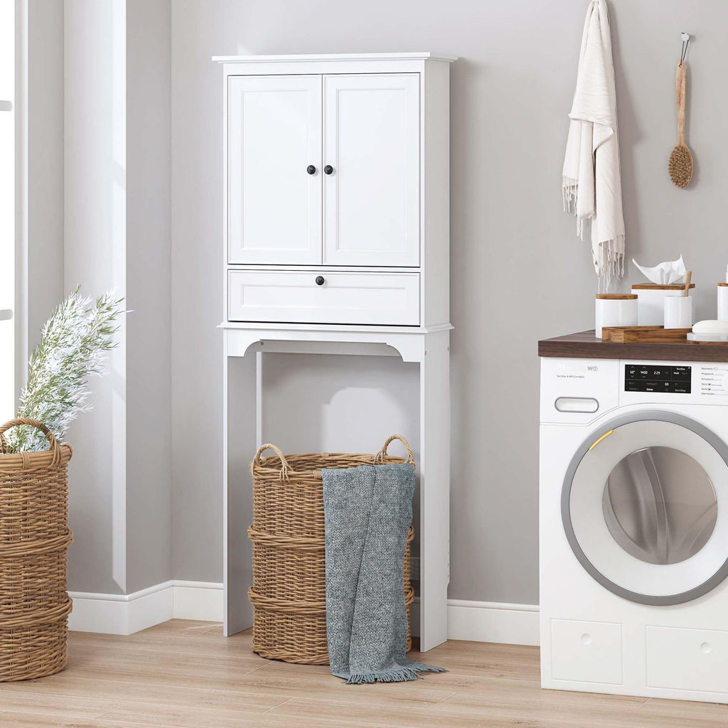 White Over the Toilet Storage Cabinet I890