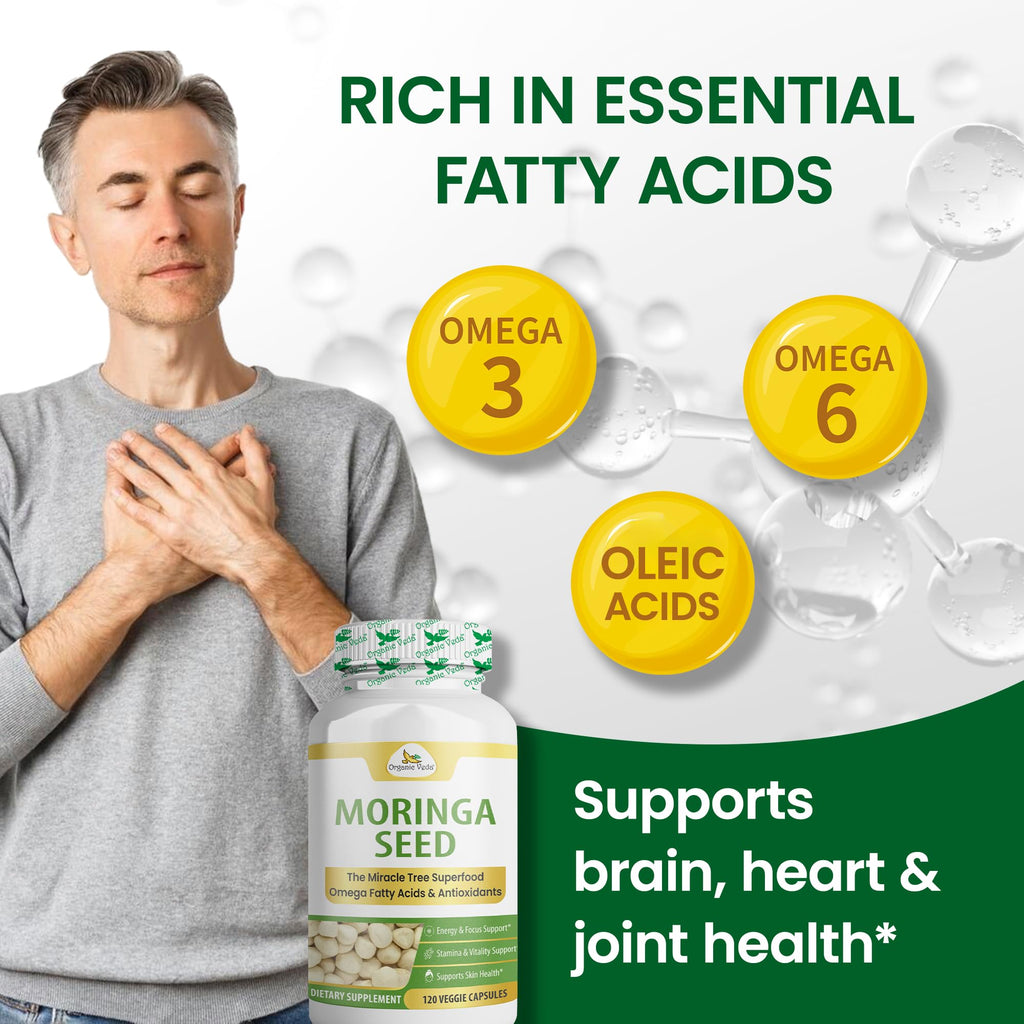 Organic Moringa Seeds Capsules 120 Vegan Capsules G54621