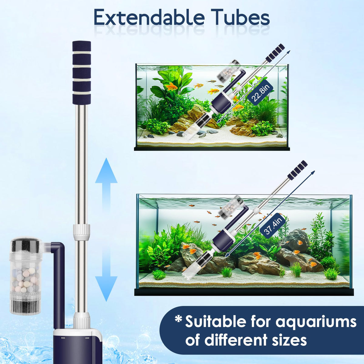 600 GPH Aquarium Gravel Cleaner Fish Tank Vacuum L503427