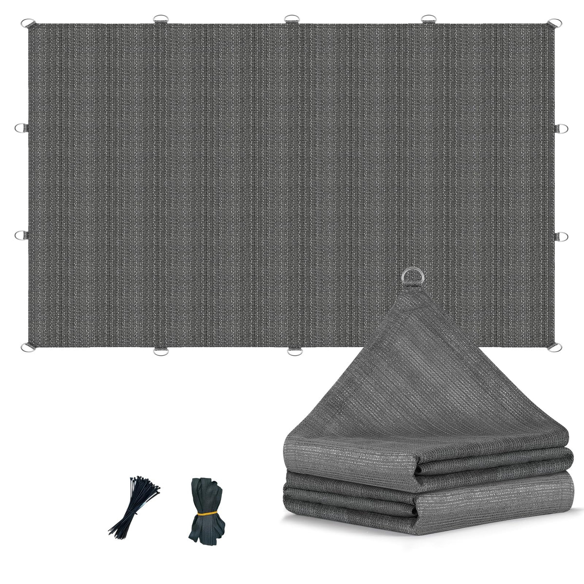 8x20 FT Sun Shade Cloth with D-Rings E8813