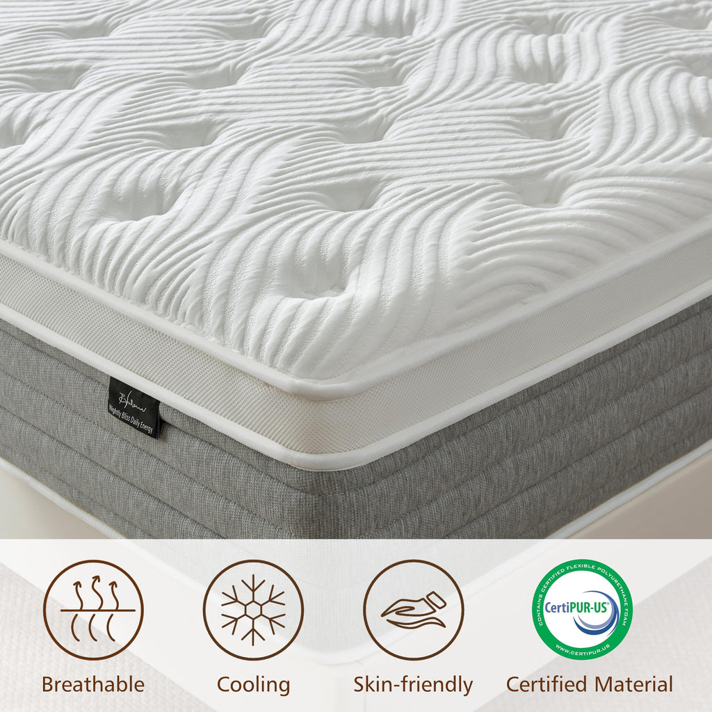 12 Inch Medium Firm Full Size Hybrid Mattress in a Box P61563
