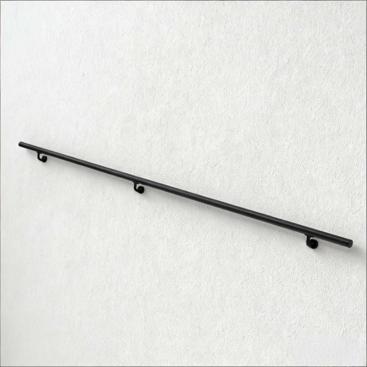 7 FT Matte Black Aluminum Handrail Set T626