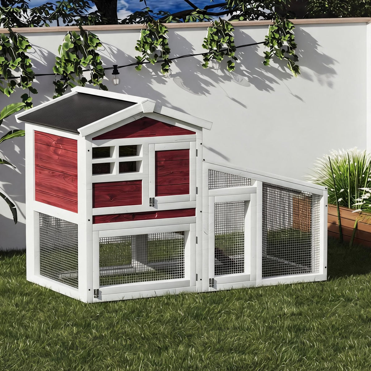 Weatherproof Wooden Rabbit Hutch O643037
