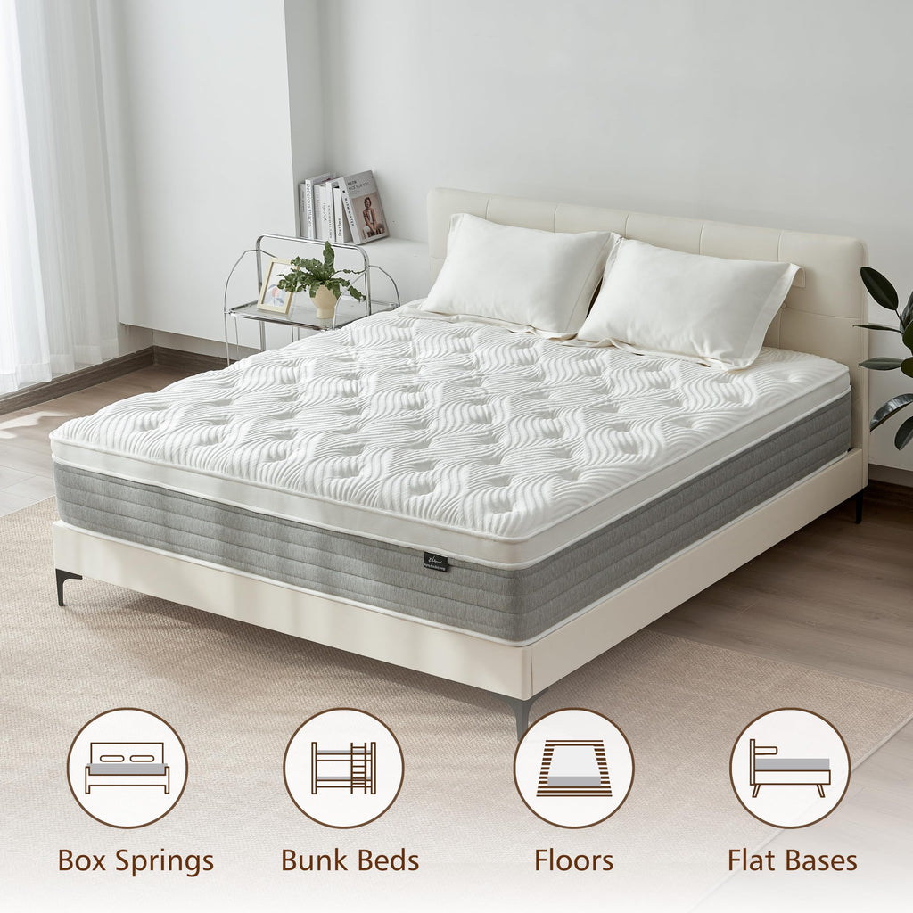 12 Inch Medium Firm Full Size Hybrid Mattress in a Box P61563